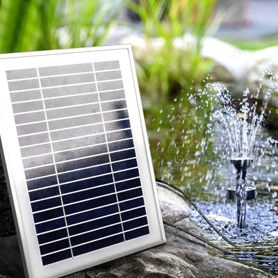 Solar Pond Pump with Battery Kit LED Lights 4.3FT - Home & Garden > Garden Tools - Bedzy Australia