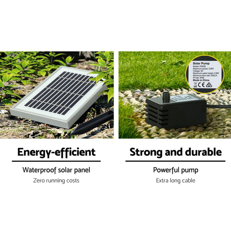 Solar Water Feature with LED Lights Angel 94cm - Home & Garden > Fountains - Bedzy Australia