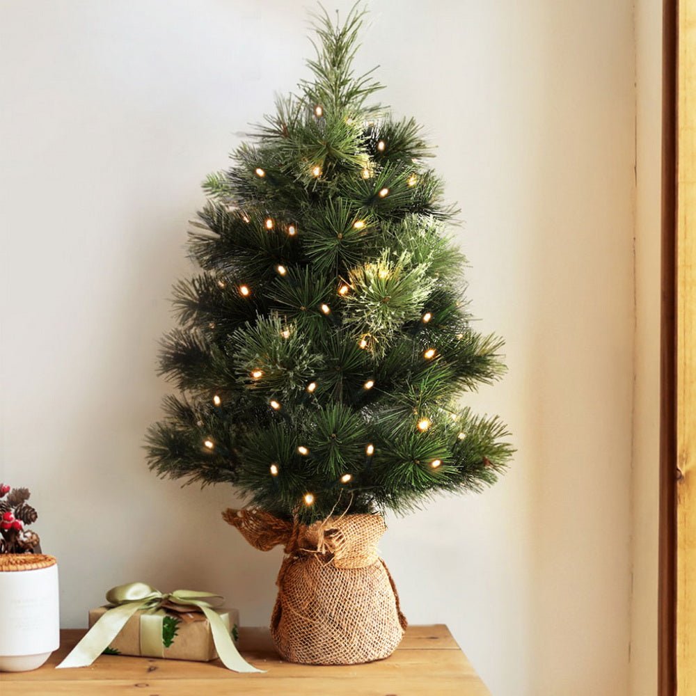 Tabletop Christmas Tree 60CM 8 Light Modes Timer Function - Occasions > Christmas > Christmas Trees - Bedzy Australia