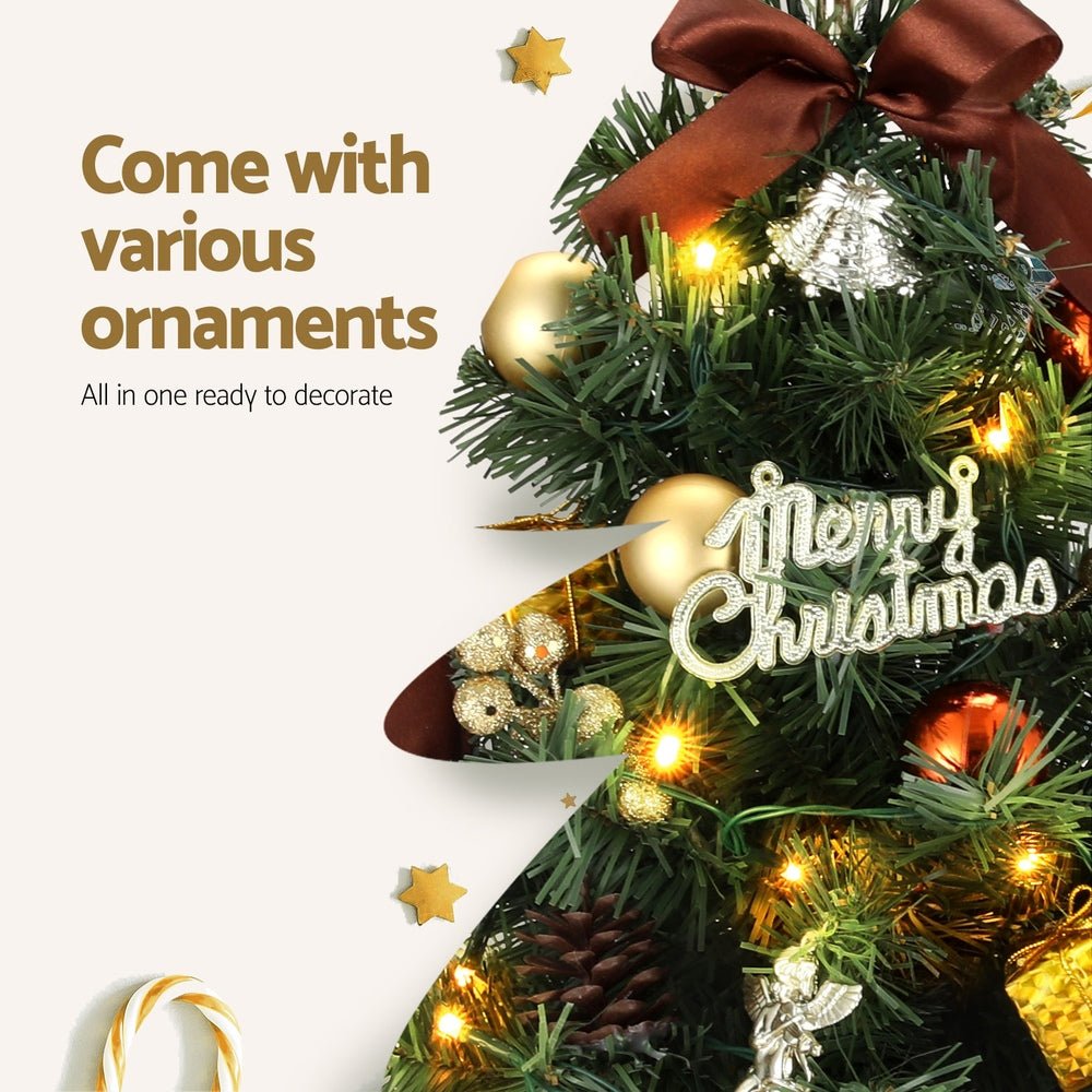 Tabletop Christmas Tree 60CM LED Xmas Tree Tree Topper Ornaments - Occasions > Christmas > Christmas Trees - Bedzy Australia