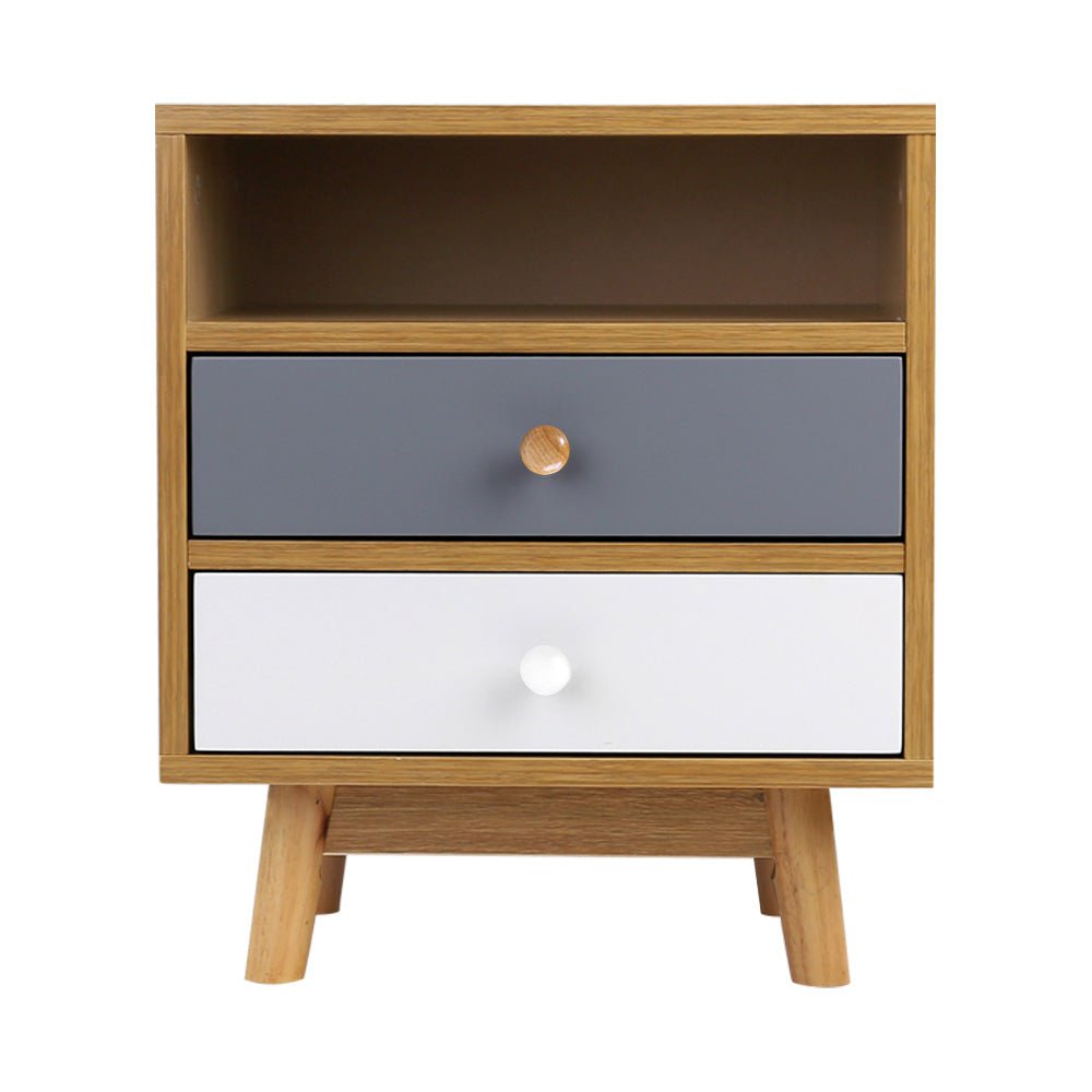 Wooden Bedside Table - Bedzy Australia
