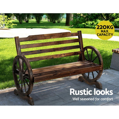 Wooden Garden Bench Seat Outdoor Furniture Wagon Chair Patio Lounge - Furniture > Outdoor - Bedzy Australia