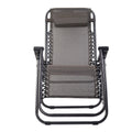 Zero Gravity Chair Folding Outdoor Recliner Adjustable Sun Lounge Camping Beige