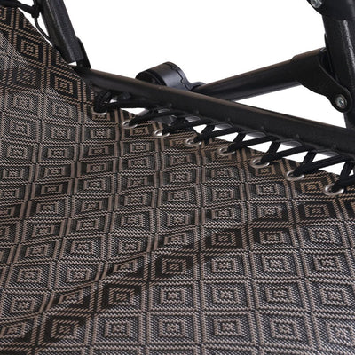 Zero Gravity Chair Folding Outdoor Recliner Adjustable Sun Lounge Camping Beige - Furniture > Outdoor - Bedzy Australia