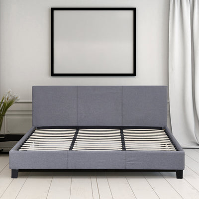 Sienna Luxury Bed with Headboard (Model 2) - Grey No.28 - Queen - Home & Garden - Bedzy Australia