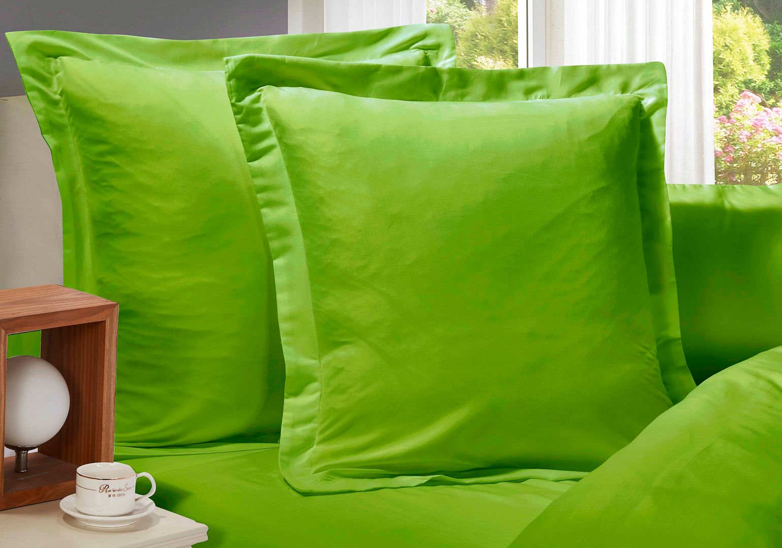 1000TC Premium Ultra Soft European Pillowcases 2-Pack Green - Home & Garden > Bedding - Bedzy Australia