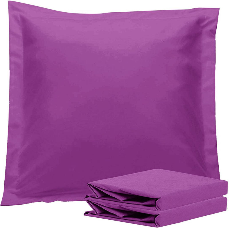 1000TC Premium Ultra Soft European Pillowcases 2-Pack Purple - Home & Garden > Bedding - Bedzy Australia