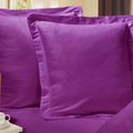 1000TC Premium Ultra Soft European Pillowcases 2-Pack Purple