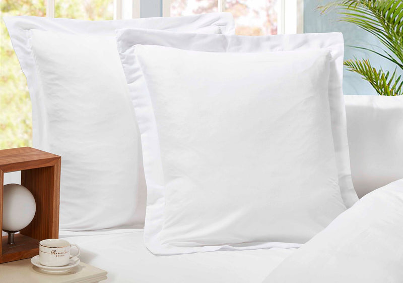 1000TC Premium Ultra Soft European Pillowcases 2-Pack White - Home & Garden > Bedding - Bedzy Australia