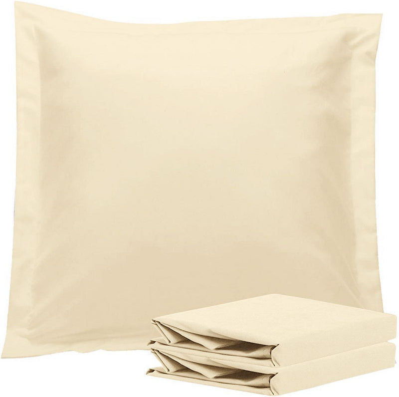 1000TC Premium Ultra Soft European Pillowcases 2-Pack Yellow Cream - Bedzy Australia (ABN 18 642 972 209) - Home & Garden > Bedding - Cheap affordable bedroom furniture shop near me Australia