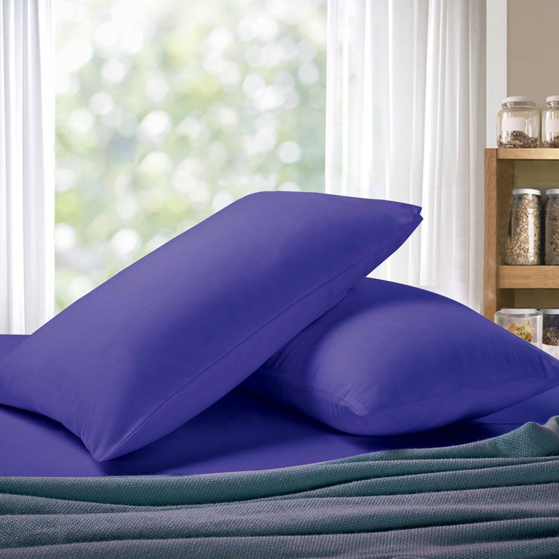 1000TC Premium Ultra Soft Queen size Pillowcases 2-Pack - Royal Blue - Home & Garden > Bedding - Bedzy Australia