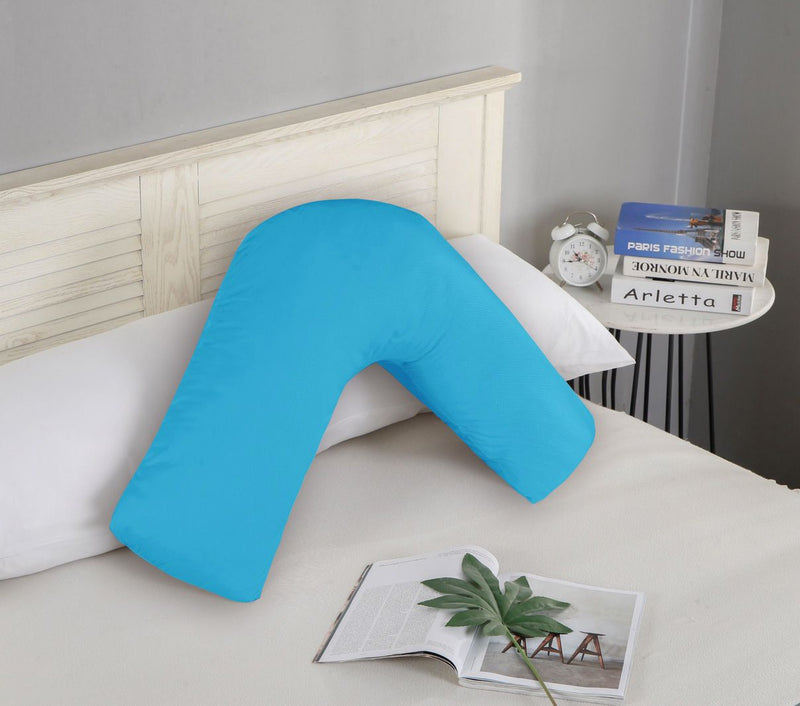 1000TC Premium Ultra Soft V SHAPE Pillowcase - Light Blue - Home & Garden > Bedding - Bedzy Australia