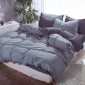 1000TC Reversible Super King Size Grey Duvet Doona Quilt Cover Set