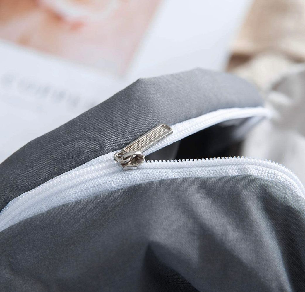 1000TC Reversible Super King Size Grey Duvet Doona Quilt Cover Set - Home & Garden > Bedding - Bedzy Australia