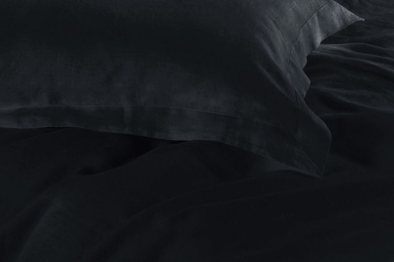 1000TC Tailored Double Size Black Duvet Doona Quilt Cover Set - Home & Garden > Bedding - Bedzy Australia