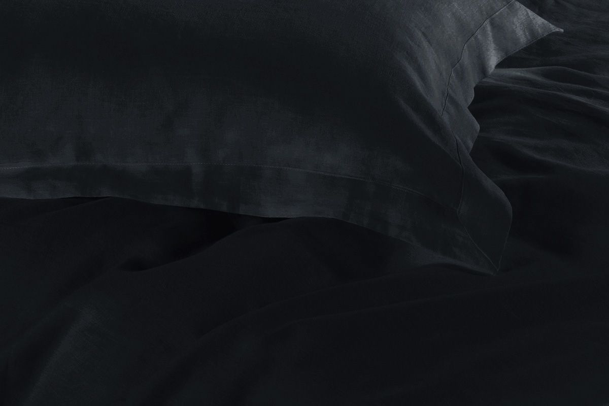 1000TC Tailored King Single Size Black Duvet Doona Quilt Cover Set - Home & Garden > Bedding - Bedzy Australia