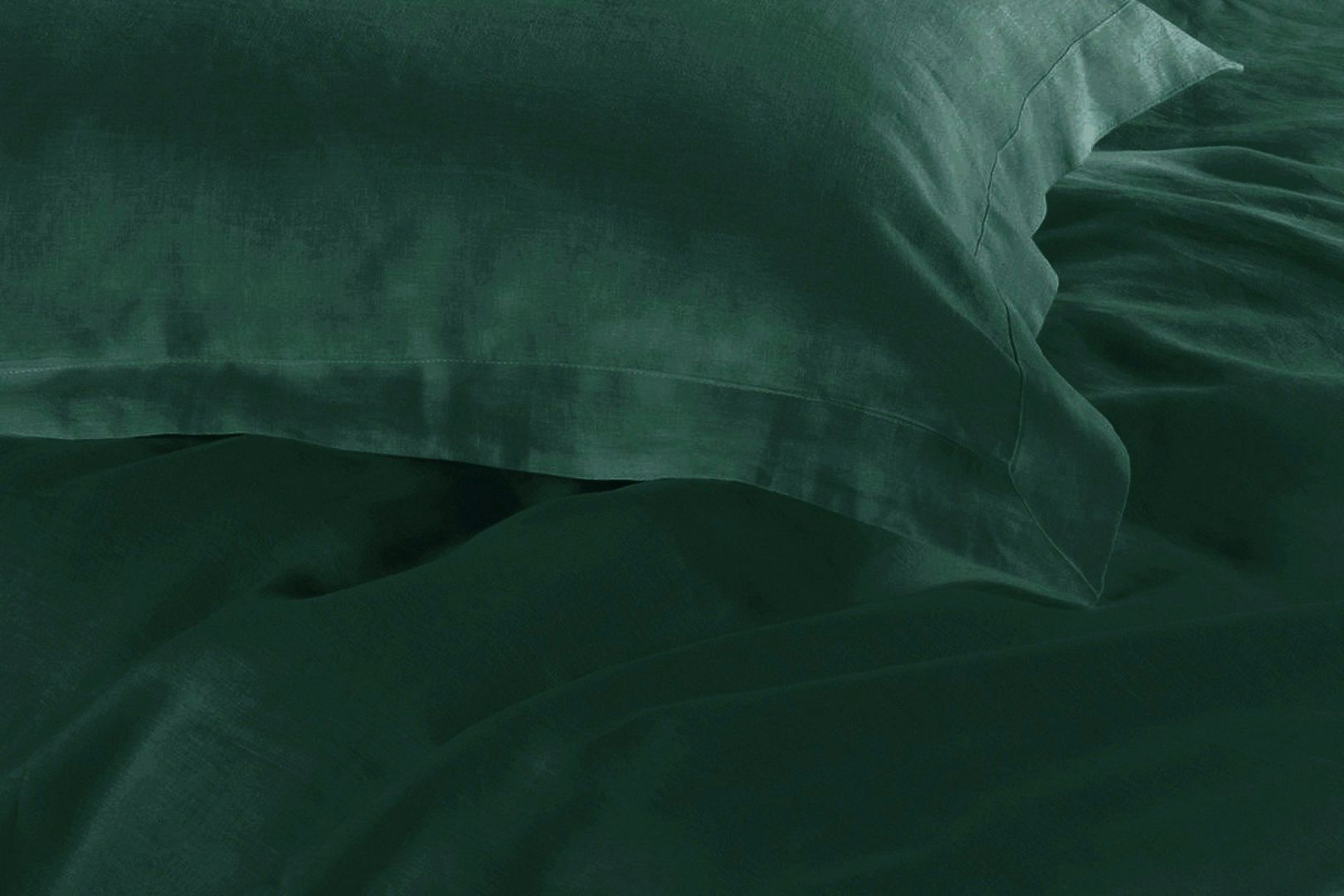 1000TC Tailored Queen Size Quilt/Doona/Duvet Cover Set - Dark Green - Home & Garden > Bedding - Bedzy Australia