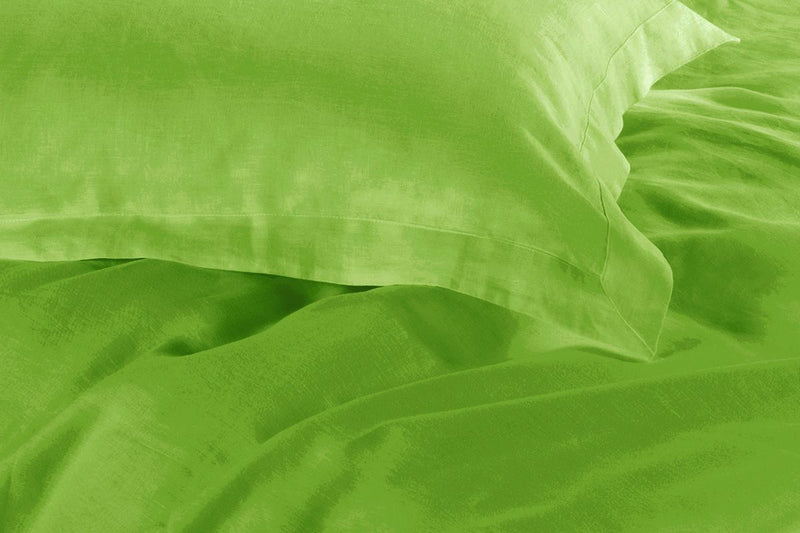 1000TC Tailored Single Size Green Duvet Doona Quilt Cover Set - Home & Garden > Bedding - Bedzy Australia