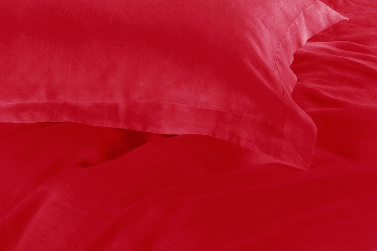 1000TC Tailored Super King Size Red Duvet Doona Quilt Cover Set - Home & Garden > Bedding - Bedzy Australia