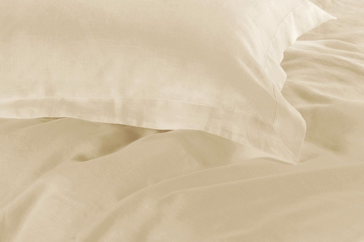 1000TC Tailored Super King Size Yellow Cream Duvet Doona Quilt Cover Set - Home & Garden > Bedding - Bedzy Australia