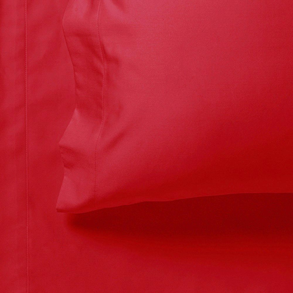 1000TC Ultra Soft Fitted Sheet & 2 Pillowcases Set - King Size Bed - Red - Home & Garden > Bedding - Bedzy Australia