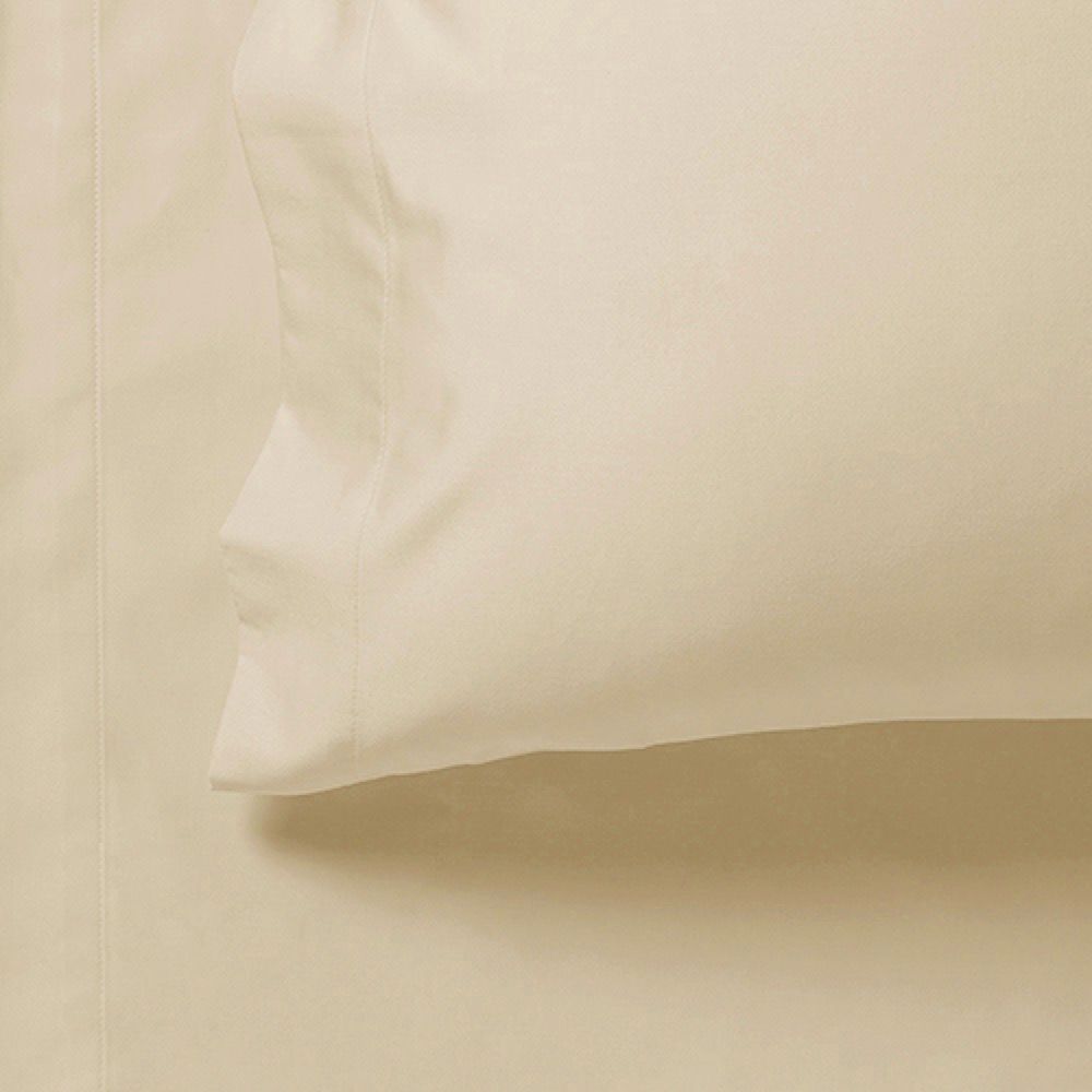 1000TC Ultra Soft Fitted Sheet & 2 Pillowcases Set - Queen Size Bed - Beige - Home & Garden > Bedding - Bedzy Australia