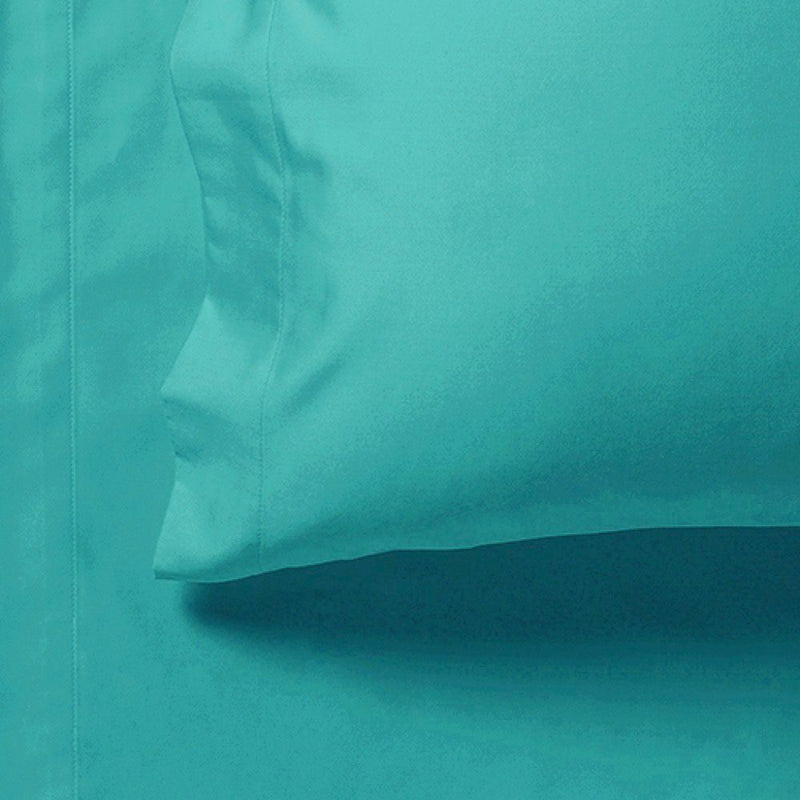 1000TC Ultra Soft Fitted Sheet & Pillowcase Set - King Single Size Bed - Teal - Bedzy Australia (ABN 18 642 972 209) - Home & Garden > Bedding - Cheap affordable bedroom furniture shop near me Australia