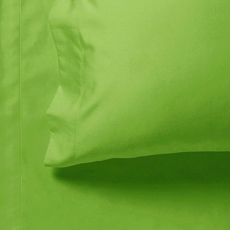 1000TC Ultra Soft Fitted Sheet & Pillowcase Set - Single Size Bed - Green - Home & Garden > Bedding - Bedzy Australia