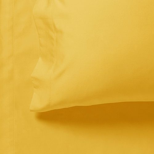 1000TC Ultra Soft Queen Size Bed Yellow Flat & Fitted Sheet Set - Home & Garden > Bedding - Bedzy Australia