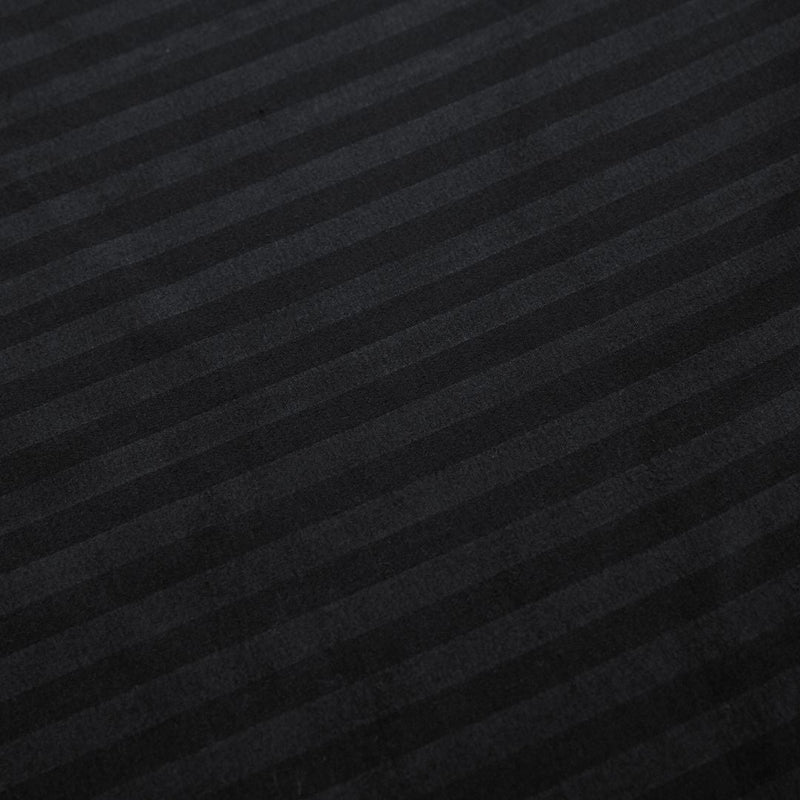 1000TC Ultra Soft Striped Queen Size Black Duvet Doona Quilt Cover Set - Home & Garden > Bedding - Bedzy Australia