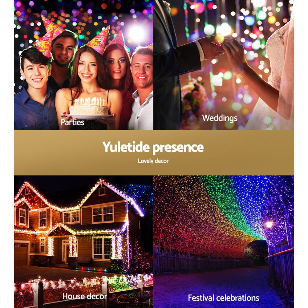 100M Christmas String Lights 500LED Multi Colour - Bedzy Australia