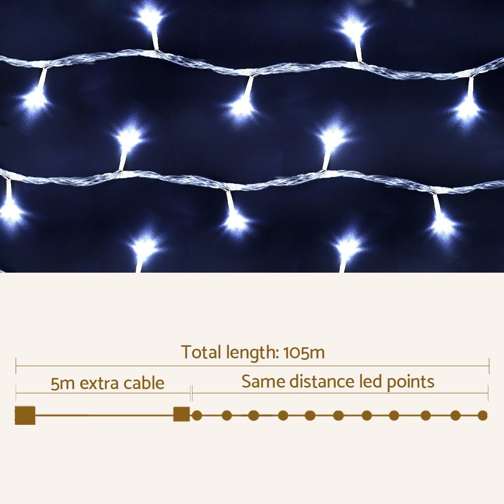 100M Christmas String Lights 500LED Party Wedding Outdoor Garden - Bedzy Australia