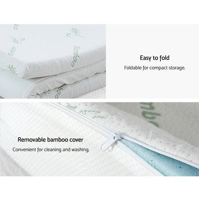 11-zone Memory Foam Mattress Topper 8cm - King - Home & Garden > Bedding - Bedzy Australia