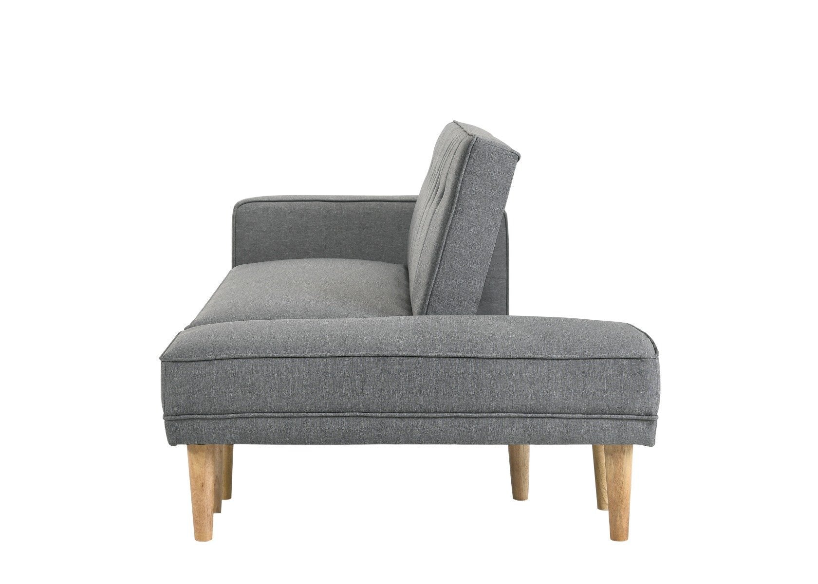 3 Seater Fabric Sofa Bed with Ottoman (Light Grey) - Bedzy Australia