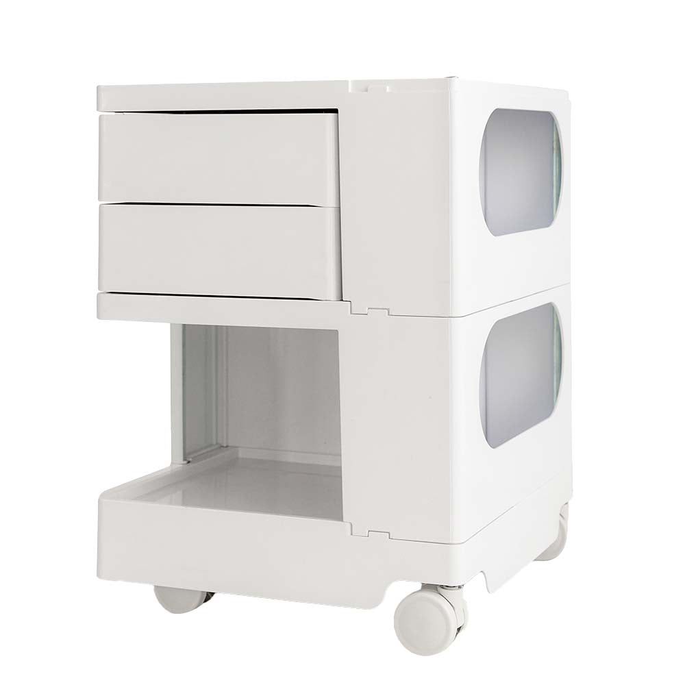 3 Tier Bedside Table Organizer White - Bedzy Australia
