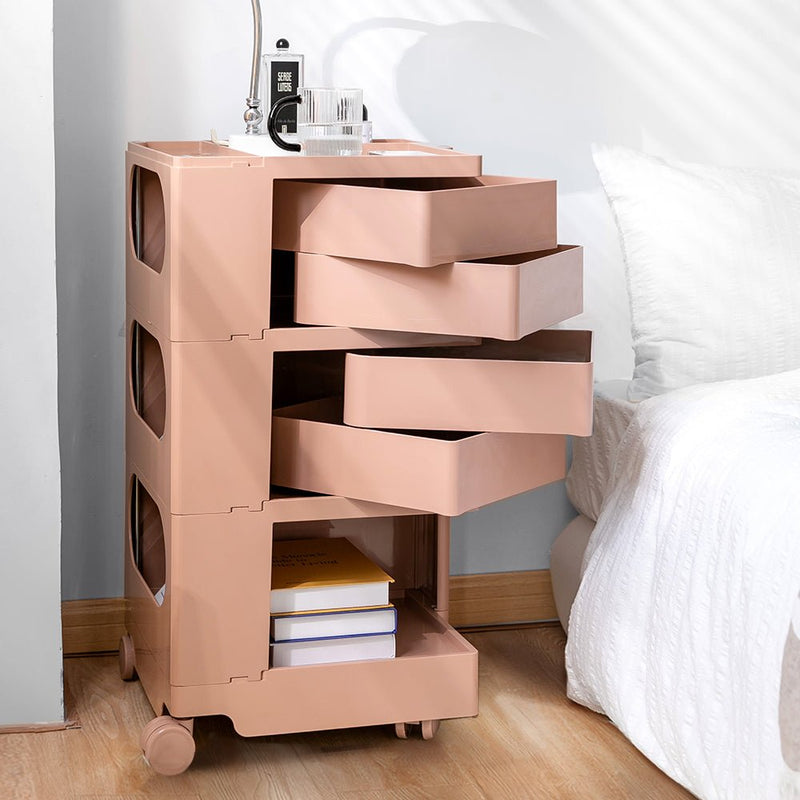 5 Tier Bedside Table Organizer Pink - Bedzy Australia (ABN 18 642 972 209) - Furniture > Living Room