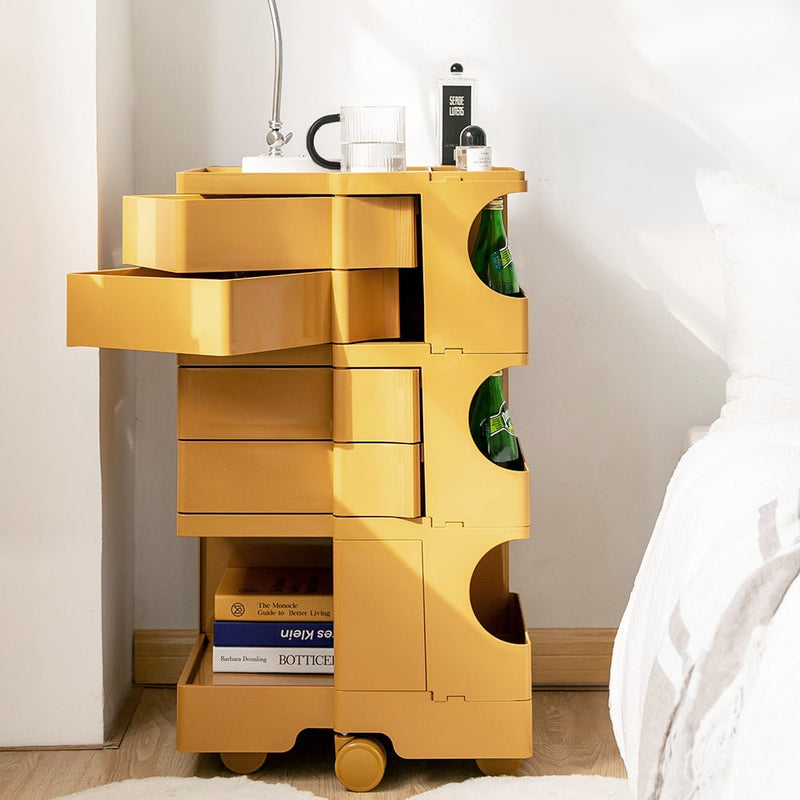 5 Tier Bedside Table Organizer Yellow - Bedzy Australia