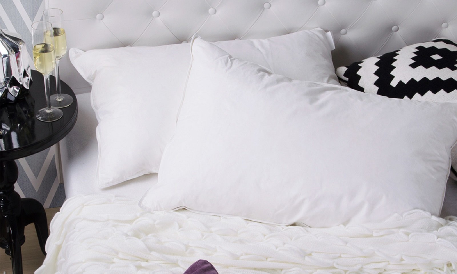 50% Duck Feather & 50% Duck Down Quilt 500GSM + Duck Pillows Twin Pack Combo Double White - Bedzy Australia