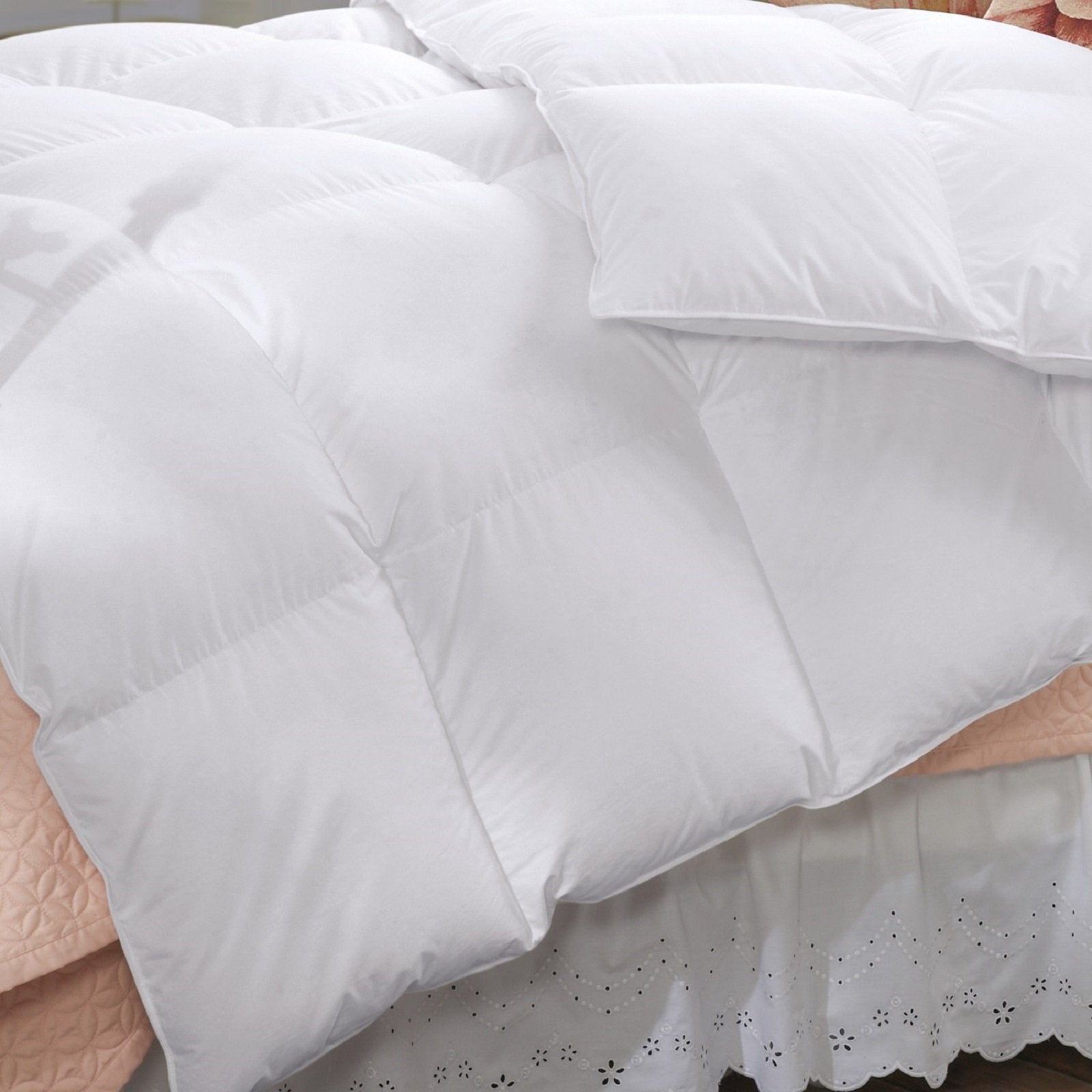 50% Duck Feather & 50% Duck Down Quilt 500GSM + Duck Pillows Twin Pack Combo Double White - Bedzy Australia