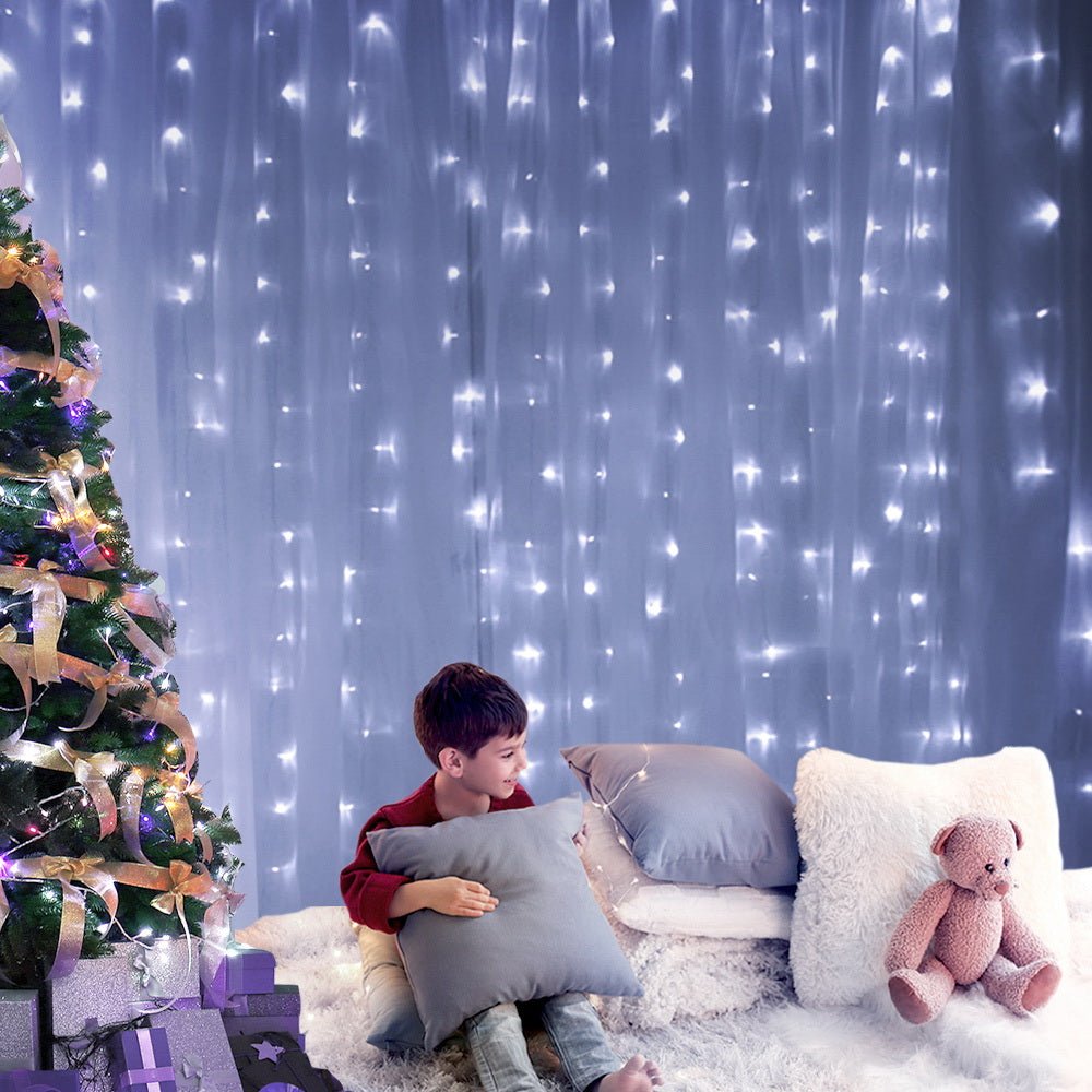 6X3M Christmas Curtain Fairy Lights String 600LED Party Wedding CW - Bedzy Australia