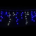 800 LED Christmas Icicle Lights White and Blue