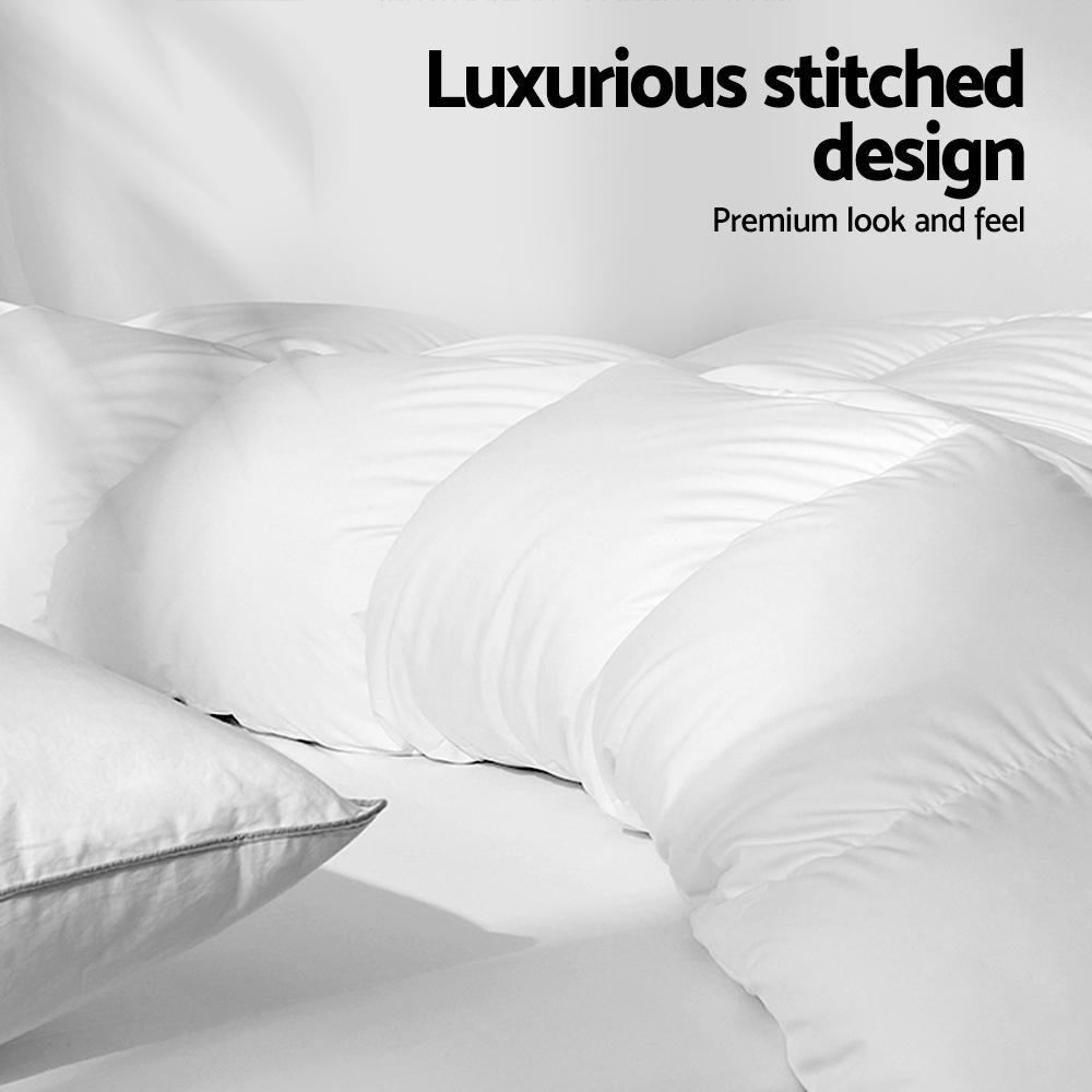800GSM Goose Down Feather Quilt Cover Duvet Winter Doona White Super King - Bedzy Australia