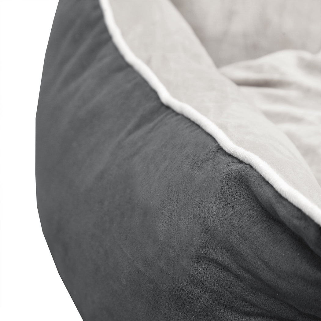 Pet Bed Mattress Dog Cat Pad Mat Puppy Cushion Soft Warm Washable M Grey - Bedzy Australia