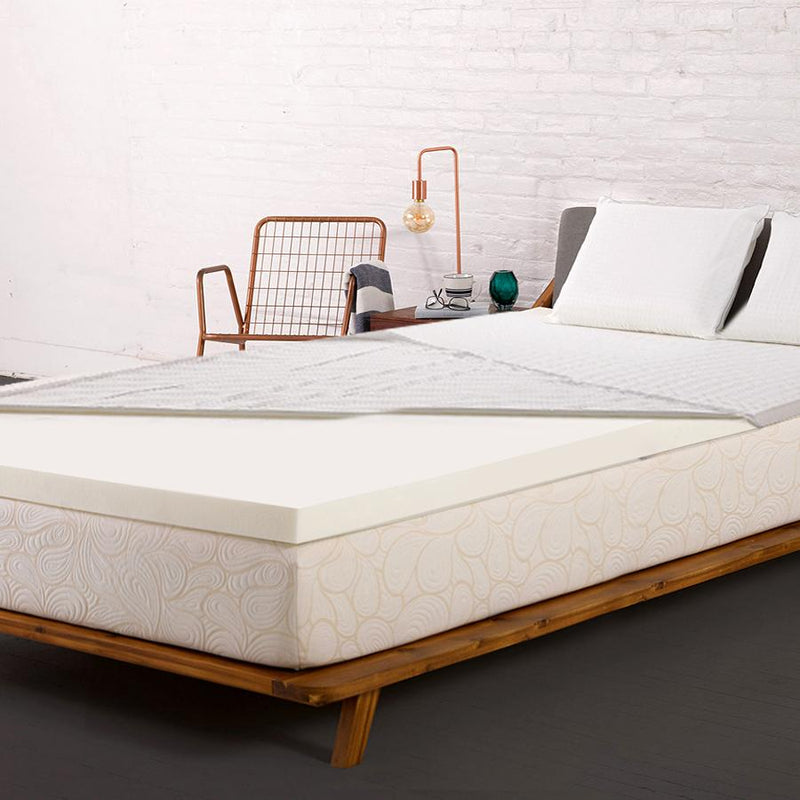 Single Size | Memory Foam Mattress Topper w/Cover 8cm - Bedzy Australia