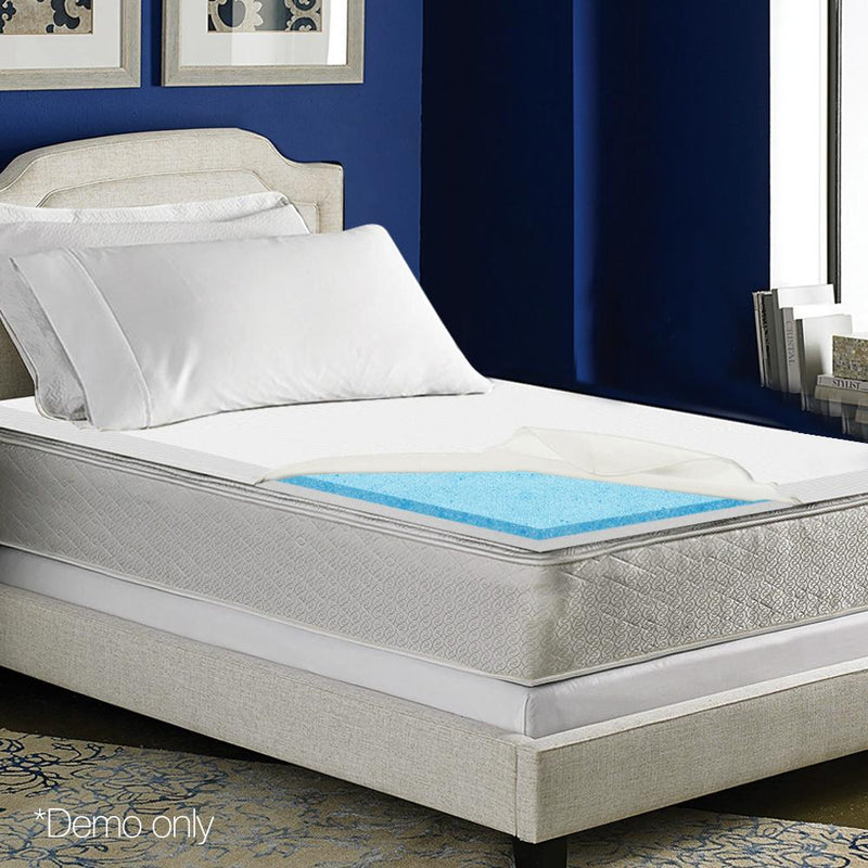 Single Size | Dual Layer Cool Gel Memory Foam Topper - Bedzy Australia