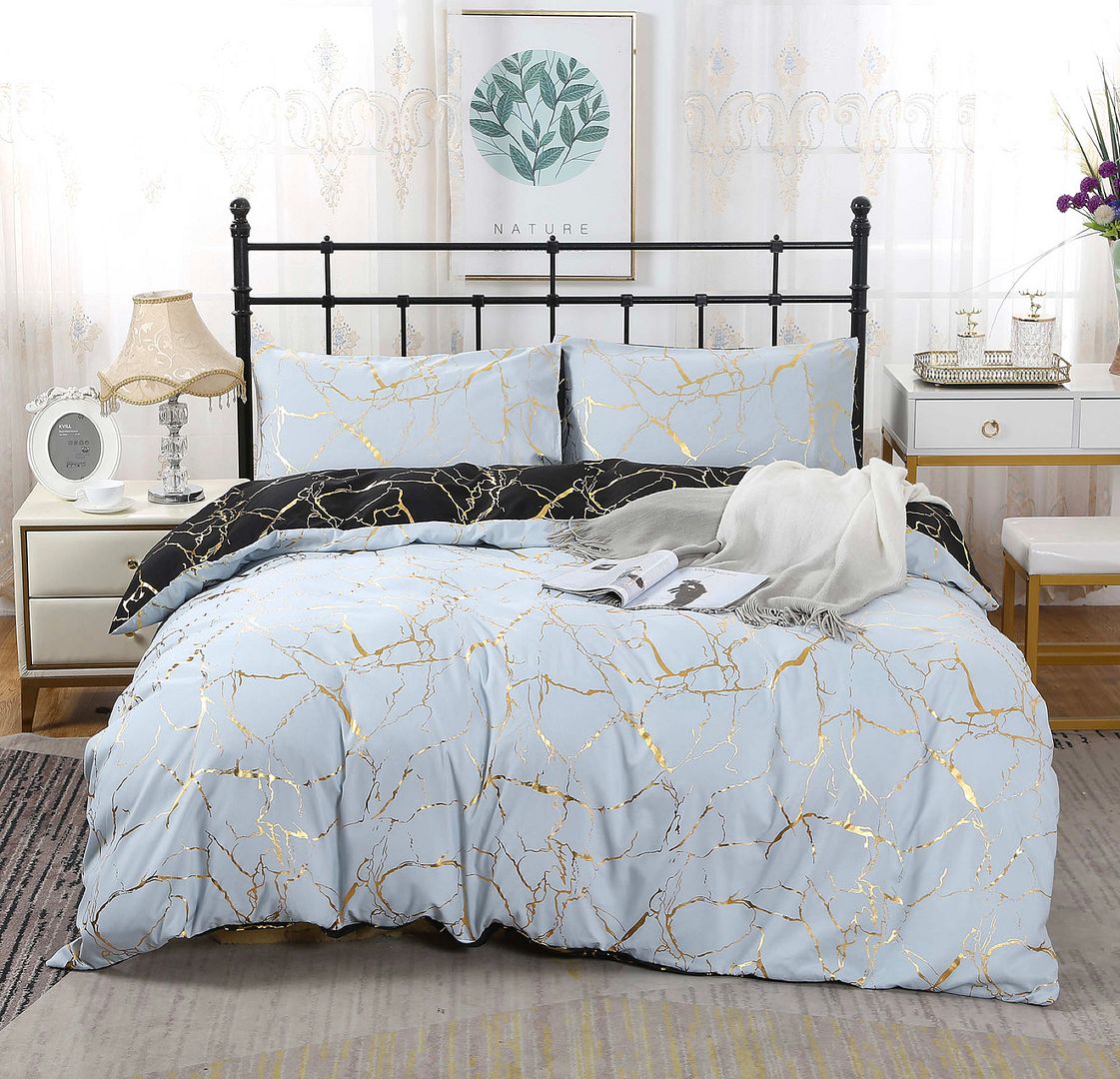 Adana Reversible Queen Size Bed Quilt/Doona/Duvet Cover Set - Home & Garden > Bedding - Bedzy Australia