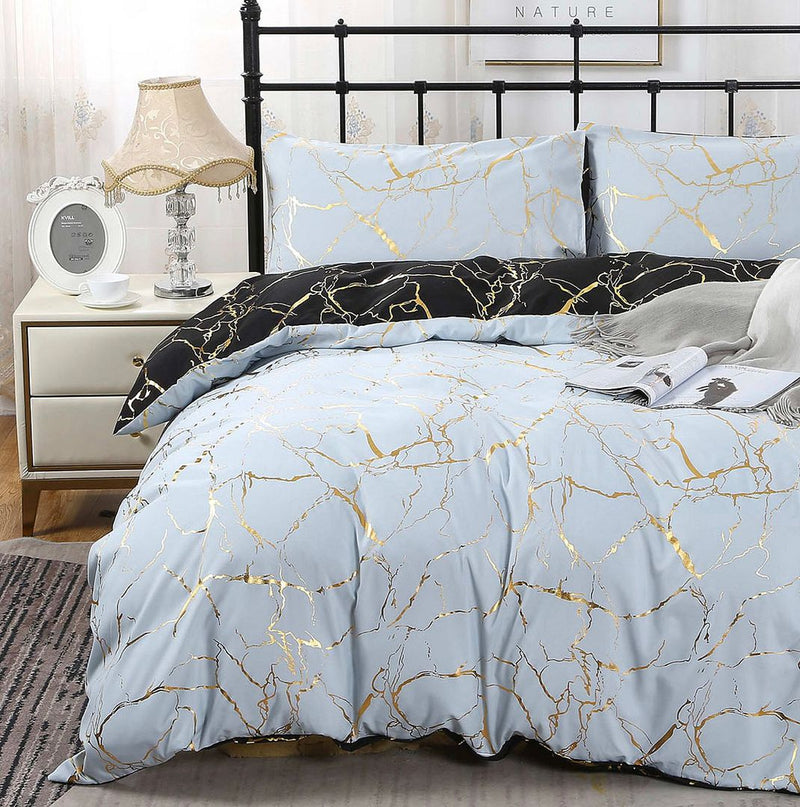 Adana Reversible Queen Size Bed Quilt/Doona/Duvet Cover Set - Home & Garden > Bedding - Bedzy Australia