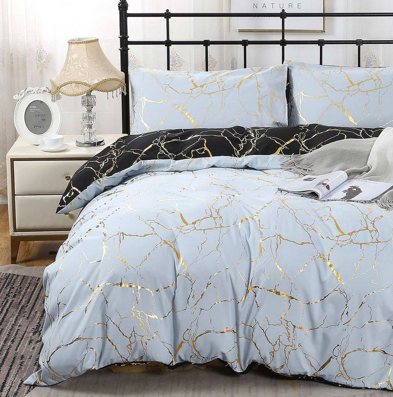 Adana Reversible Queen Size Bed Quilt/Doona/Duvet Cover Set - Bedzy Australia (ABN 18 642 972 209) - Home & Garden > Bedding - Cheap affordable bedroom furniture shop near me Australia