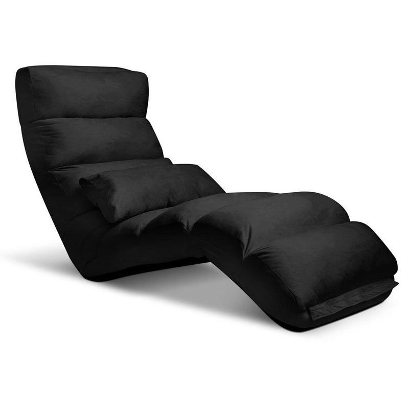 Adjustable Lounge Sofa Chair - Black - Bedzy Australia