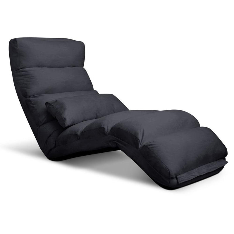 Adjustable Lounge Sofa Chair - Charcoal - Bedzy Australia - Furniture > Living Room